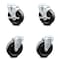 Service Caster 5 Inch Hard Rubber Wheel Swivel Bolt Hole Caster Set with 2 Brake SCC-BH20S514-HRS-2-TLB-2 - alternate 1